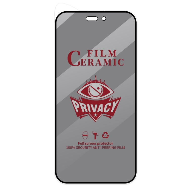 For iPhone 15 Full Coverage HD Privacy Ceramic Film - iPhone 15 Tempered Glass by PMC TechLife | Online Shopping South Africa | PMC TechLife