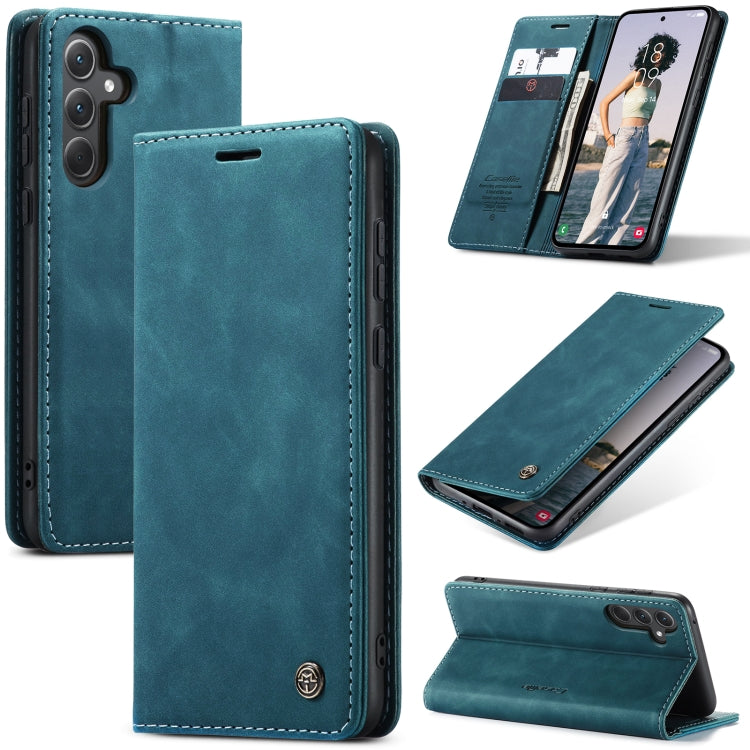 For Samsung Galaxy A35 5G CaseMe 013 Multifunctional Horizontal Flip Leather Phone Case(Blue) - Galaxy Phone Cases by CaseMe | Online Shopping South Africa | PMC Jewellery | Buy Now Pay Later Mobicred