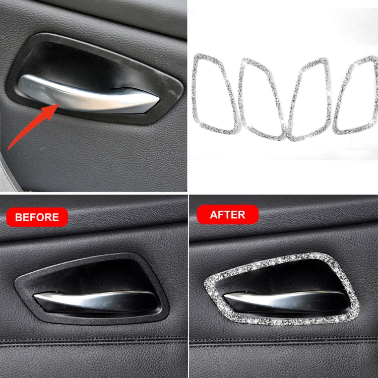 Car Door Handle Frame Diamond Decorative Sticker for BMW 3 Series E90 2005-2012, Modified 320i / 318i / 325i - Car Interior Mouldings by PMC TechLife | Online Shopping South Africa | PMC TechLife | Buy Now Pay Later Mobicred