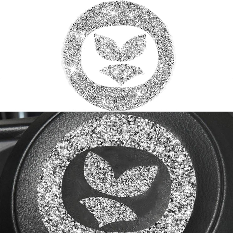 For Mazda CX-5 2017-2018 Car Steering Wheel Panel Diamond Decorative Sticker,Left and Right Drive Universal - Car Interior Mouldings by PMC Jewellery | Online Shopping South Africa | PMC Jewellery | Buy Now Pay Later Mobicred