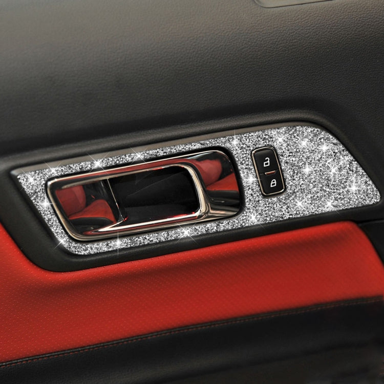 For Ford Mustang 2015-2020 Car Door Inner Handle Panel Diamond Decoration Sticker, Left and Right Drive - Car Interior Mouldings by PMC TechLife | Online Shopping South Africa | PMC TechLife | Buy Now Pay Later Mobicred