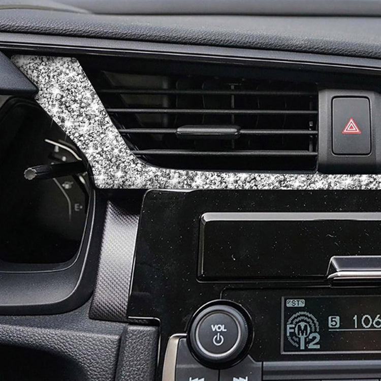 For Honda Civic 2016-2019 Car Central Control Air Outlets Below Diamond Decorative Sticker, Left-hand Drive - Car Interior Mouldings by PMC TechLife | Online Shopping South Africa | PMC TechLife | Buy Now Pay Later Mobicred