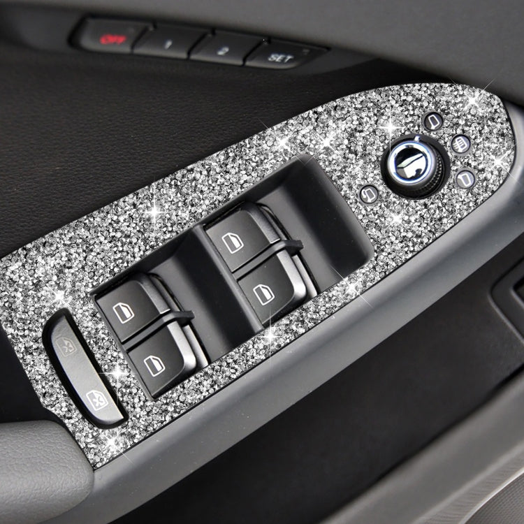 For Audi A4 / A5 / Q5 Car Door Lift Control Panel Diamond Decoration Sticker, Left Drive High Configured - Car Interior Mouldings by PMC TechLife | Online Shopping South Africa | PMC TechLife | Buy Now Pay Later Mobicred