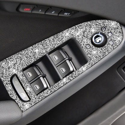 For Audi A4 / A5 / Q5 Car Door Lift Control Panel Diamond Decoration Sticker, Left Drive High Configured - Car Interior Mouldings by PMC Jewellery | Online Shopping South Africa | PMC Jewellery | Buy Now Pay Later Mobicred