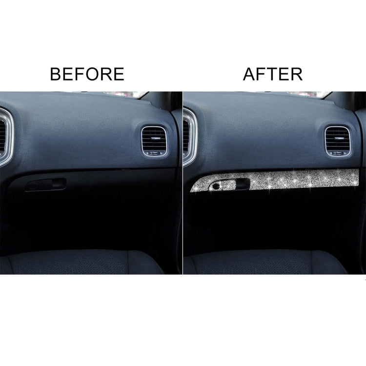 For Dodge Charger 2011-2014 3pcs/Set Car Front Passenger Seat Storage Box Handle Diamond Decorative Sticker, Left-hand Drive - Car Interior Mouldings by PMC Jewellery | Online Shopping South Africa | PMC Jewellery | Buy Now Pay Later Mobicred