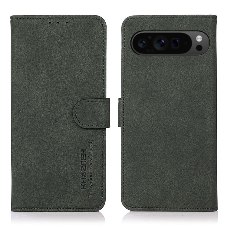 For Google Pixel 9 Pro KHAZNEH Matte Texture Leather Phone Case(Green) - Google Cases by PMC Jewellery | Online Shopping South Africa | PMC Jewellery | Buy Now Pay Later Mobicred