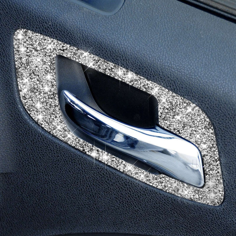 For Dodge Charger 2011-2014 Car Door Handle B Diamond Decorative Sticker, Left-hand Drive - Car Interior Mouldings by PMC TechLife | Online Shopping South Africa | PMC TechLife | Buy Now Pay Later Mobicred