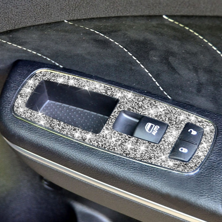 For Dodge Charger 2011-2014 5pcs/Set Car Window Lift Button Diamond Decorative Sticker, Left-hand Drive - Car Interior Mouldings by PMC TechLife | Online Shopping South Africa | PMC TechLife | Buy Now Pay Later Mobicred