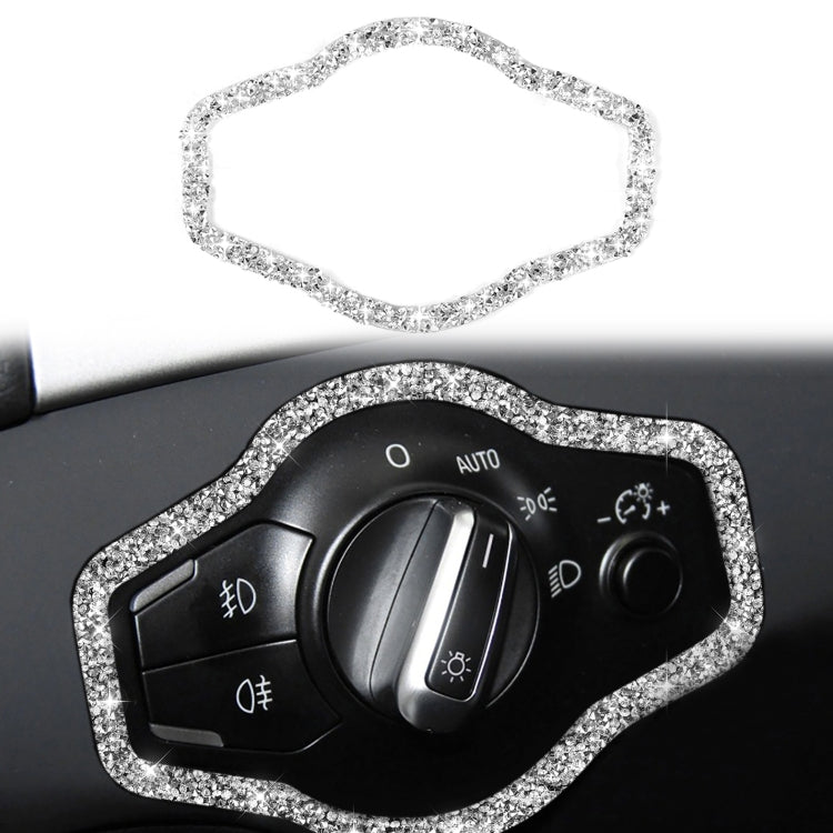 For Audi A4 / A5 / Q5 Car Headlight Switch Frame Diamond Decoration Sticker, Left and Right Drive - Car Interior Mouldings by PMC TechLife | Online Shopping South Africa | PMC TechLife | Buy Now Pay Later Mobicred
