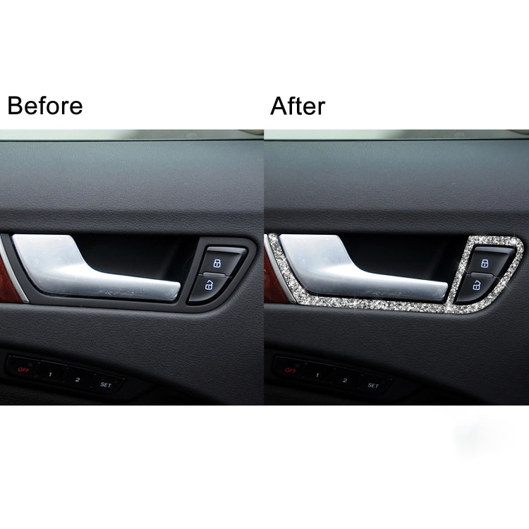 For Audi A4 / A5 / Q5 Car Door Inner Handle Frame Diamond Decoration Sticker, Left and Right Drive - free shipping - PMC TechLife - Order now!
