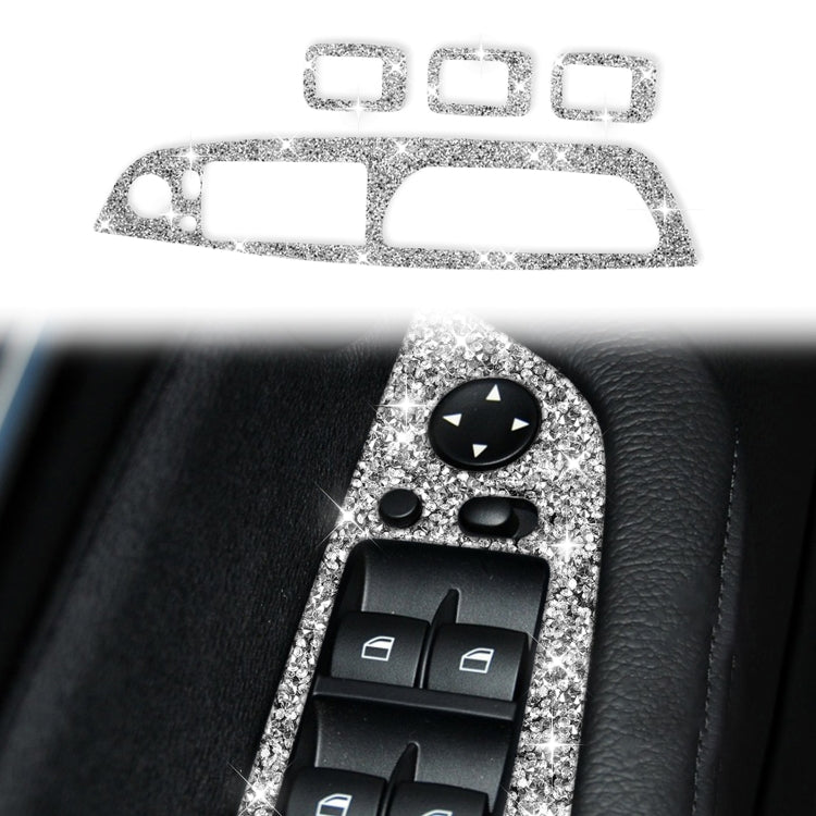 For BMW X5 E70 2008-2013 / X6 E71 2009-2014 Car Window Lift Panel Diamond Decoration Sticker, High Configuration Left Drive - free shipping - PMC TechLife - Order now!