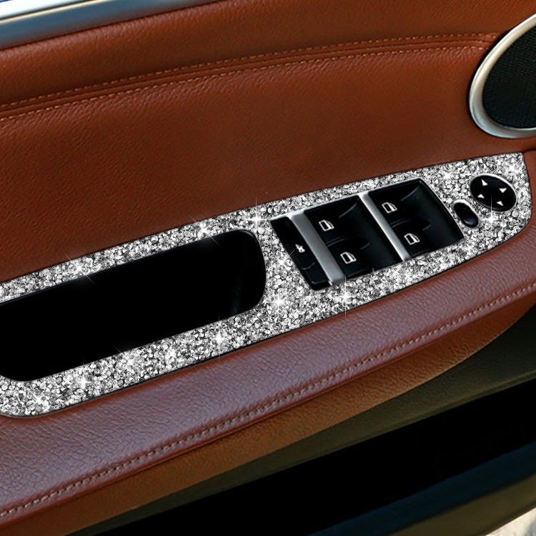 For BMW X5 E70 2008-2013 / X6 E71 2009-2014 Car Window Lift Panel Diamond Decoration Sticker, Low Configuration Left Drive - Car Interior Mouldings by PMC TechLife | Online Shopping South Africa | PMC TechLife | Buy Now Pay Later Mobicred