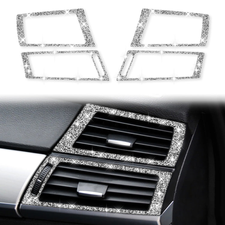 For BMW X5 E70 / X6 E71 2008-2013 Car Side Air Outlet Diamond Decoration Sticker, Left and Right Drive - Car Interior Mouldings by PMC TechLife | Online Shopping South Africa | PMC TechLife | Buy Now Pay Later Mobicred