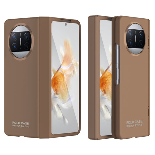 For Huawei Mate X3 Extraordinary Series Hinged Folding Full Phone Case(Coffee) - Huawei Cases by PMC Jewellery | Online Shopping South Africa | PMC Jewellery | Buy Now Pay Later Mobicred