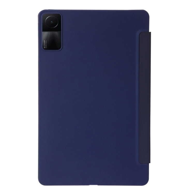 For Xiaomi Redmi Pad SE Deformation Silicone Leather Tablet Case(Dark Blue) - More Tablet Cases by PMC Jewellery | Online Shopping South Africa | PMC Jewellery