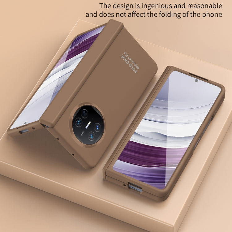 For Huawei Mate X5 Extraordinary Series Hinged Folding Full Coverage Phone Case with Pen Slot & Stylus(Coffee) - Huawei Cases by PMC TechLife | Online Shopping South Africa | PMC TechLife | Buy Now Pay Later Mobicred