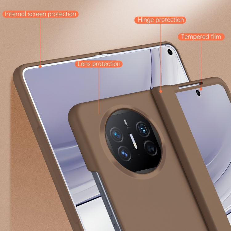 For Huawei Mate X5 Extraordinary Series Hinged Folding Full Coverage Phone Case with Pen Slot & Stylus(White) - Huawei Cases by PMC TechLife | Online Shopping South Africa | PMC TechLife | Buy Now Pay Later Mobicred