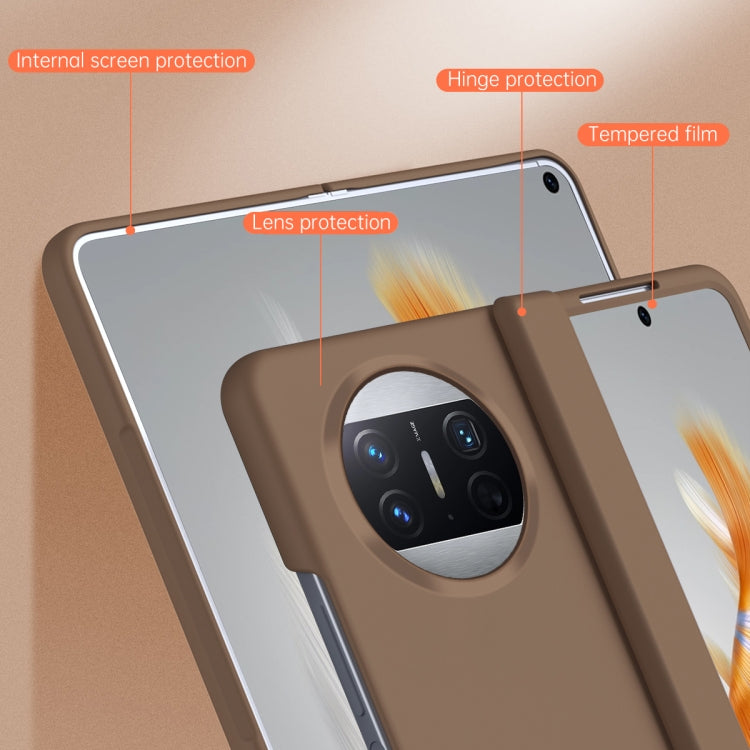 For Huawei Mate X3 Extraordinary Series Hinged Folding Full Coverage Phone Case with Pen Slot & Stylus(White) - Huawei Cases by PMC TechLife | Online Shopping South Africa | PMC TechLife | Buy Now Pay Later Mobicred
