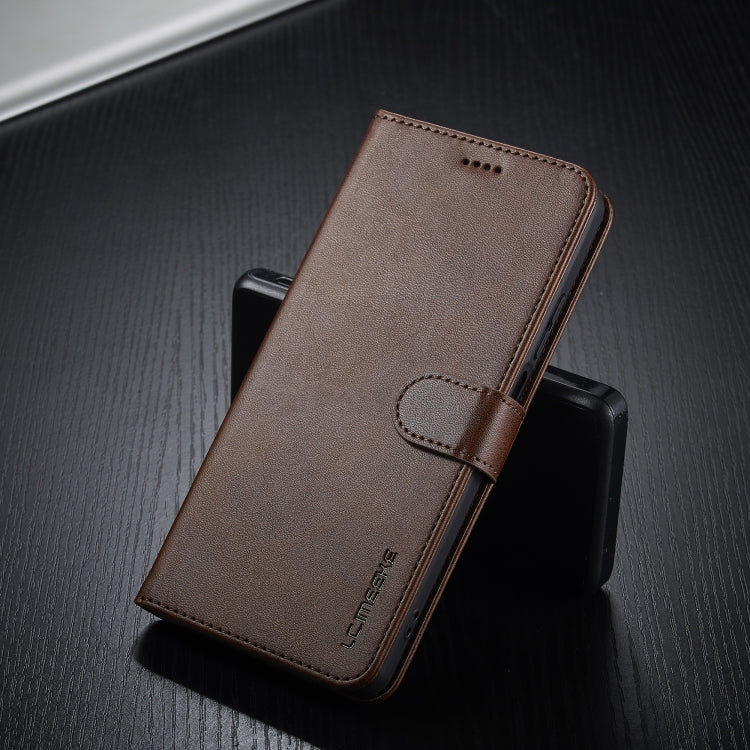 For Realme C55 LC.IMEEKE Calf Texture Horizontal Flip Leather Case(Brown) - Realme Cases by LC.IMEEKE | Online Shopping South Africa | PMC Jewellery | Buy Now Pay Later Mobicred