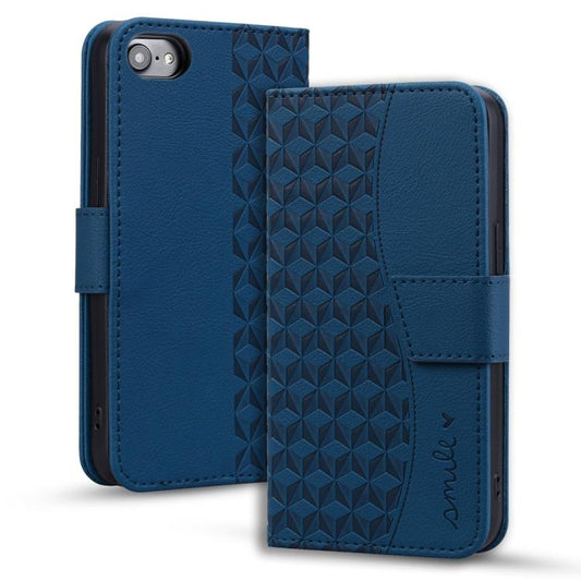 For iPhone 16e Business Diamond Buckle Leather Phone Case with Lanyard(Royal Blue) - iPhone 16e Cases by PMC Jewellery | Online Shopping South Africa | PMC Jewellery | Buy Now Pay Later Mobicred