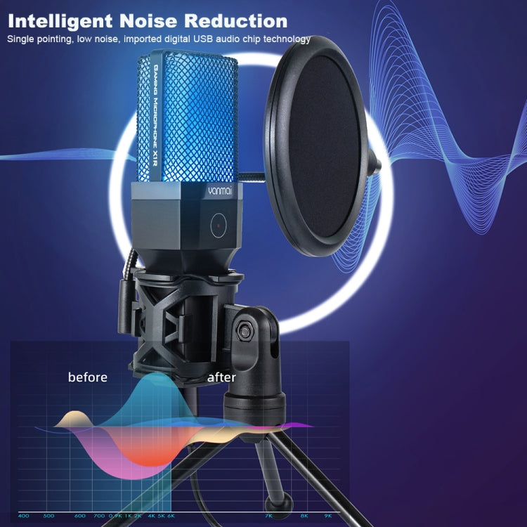 Yanmai X1R E-Sports Gaming Desktop Microphone with RGB Light & Blowout Net - Microphone by Yanmai | Online Shopping South Africa | PMC TechLife | Buy Now Pay Later Mobicred