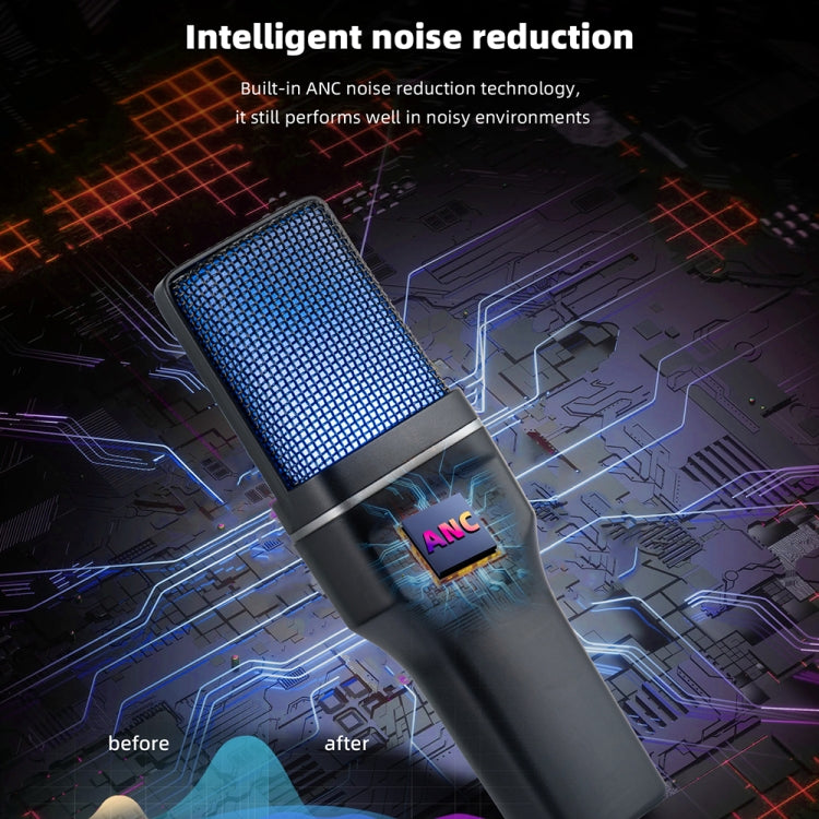 Yanmai SF-777W 2.4G Wireless Gaming Desktop Microphone with RGB Light & Blowout Net - Microphone by Yanmai | Online Shopping South Africa | PMC TechLife | Buy Now Pay Later Mobicred