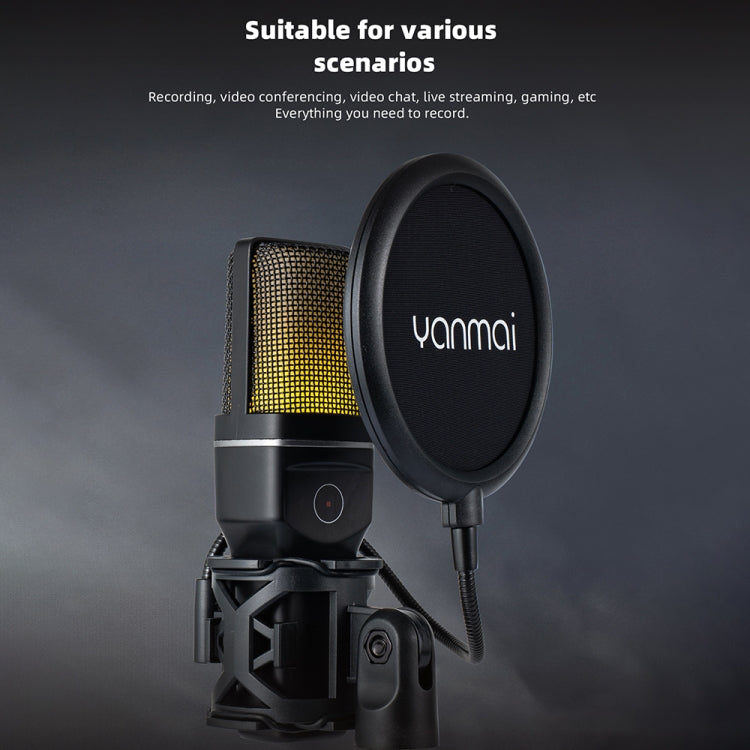 Yanmai SF-777W 2.4G Wireless Gaming Desktop Microphone with RGB Light & Blowout Net - Microphone by Yanmai | Online Shopping South Africa | PMC TechLife | Buy Now Pay Later Mobicred
