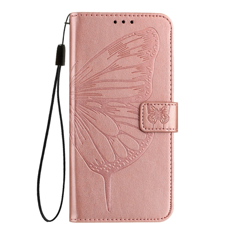 For Huawei Pura 70 Pro Embossed Butterfly Leather Phone Case(Rose Gold) - Huawei Cases by PMC Jewellery | Online Shopping South Africa | PMC Jewellery | Buy Now Pay Later Mobicred