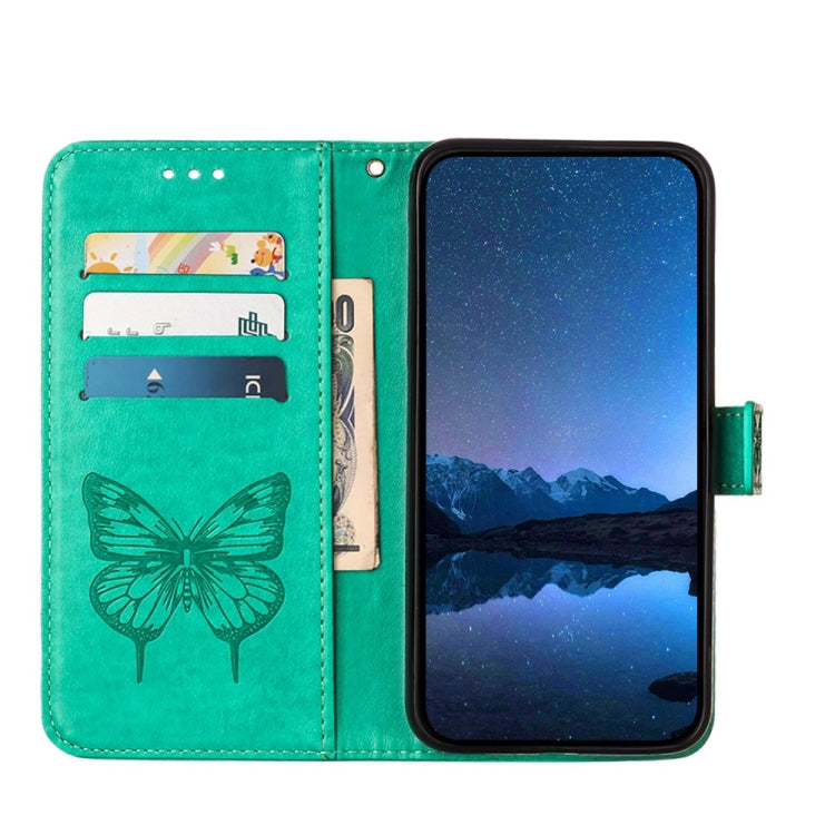 For Huawei Pura 70 Pro Embossed Butterfly Leather Phone Case(Green) - Huawei Cases by PMC Jewellery | Online Shopping South Africa | PMC Jewellery | Buy Now Pay Later Mobicred