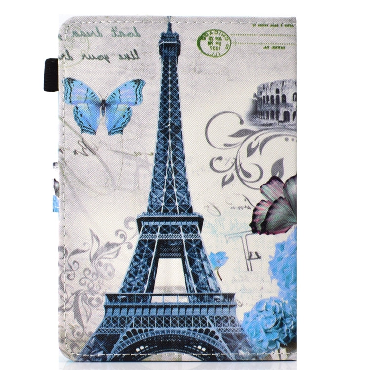 For 10 inch Universal Colored Drawing Stitching Leather Tablet Case(Iron Tower) - 10 - 11 inch by PMC TechLife | Online Shopping South Africa | PMC TechLife | Buy Now Pay Later Mobicred