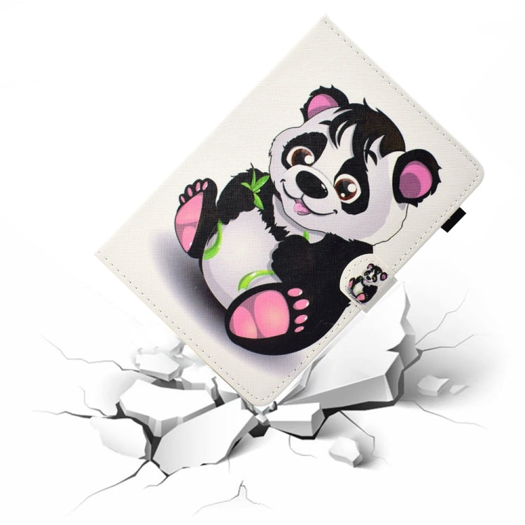 For 10 inch Universal Colored Drawing Stitching Leather Tablet Case(Panda) - 10 - 11 inch by PMC TechLife | Online Shopping South Africa | PMC TechLife | Buy Now Pay Later Mobicred