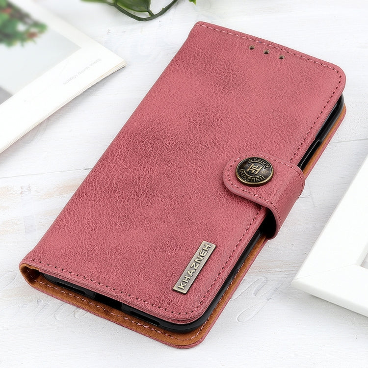 For Google Pixel 10 / 9 KHAZNEH Cowhide Texture Horizontal Flip Leather Phone Case(Pink) - Google Cases by PMC TechLife | Online Shopping South Africa | PMC TechLife | Buy Now Pay Later Mobicred