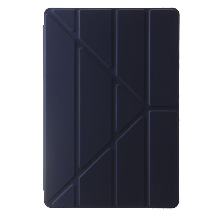 For Samsung Galaxy Tab S9 Clear Acrylic Deformation Leather Tablet Case(Dark Blue) - Galaxy Tab S9 Cases by PMC Jewellery | Online Shopping South Africa | PMC Jewellery | Buy Now Pay Later Mobicred