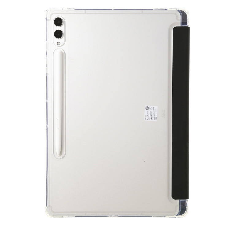 For Samsung Galaxy Tab S10+ / S9+ Clear Acrylic Deformation Leather Tablet Case(Black) - Tab S10+ Cases by PMC Jewellery | Online Shopping South Africa | PMC Jewellery | Buy Now Pay Later Mobicred