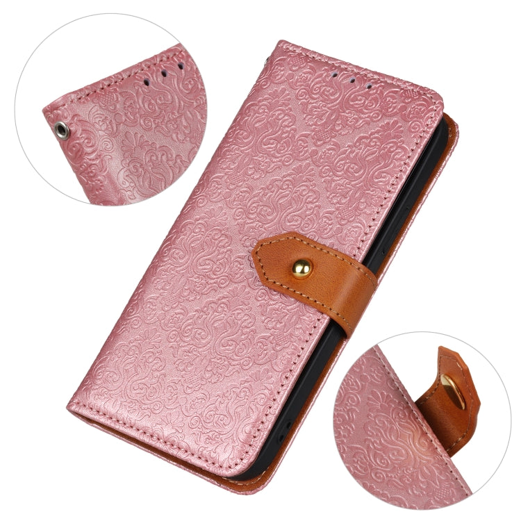 For Google Pixel 9 Pro European Floral Embossed Leather Phone Case(Pink) - Google Cases by PMC Jewellery | Online Shopping South Africa | PMC Jewellery | Buy Now Pay Later Mobicred