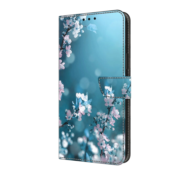 For Motorola Moto G34 Crystal 3D Shockproof Protective Leather Phone Case(Plum Flower) - Motorola Cases by PMC TechLife | Online Shopping South Africa | PMC TechLife | Buy Now Pay Later Mobicred