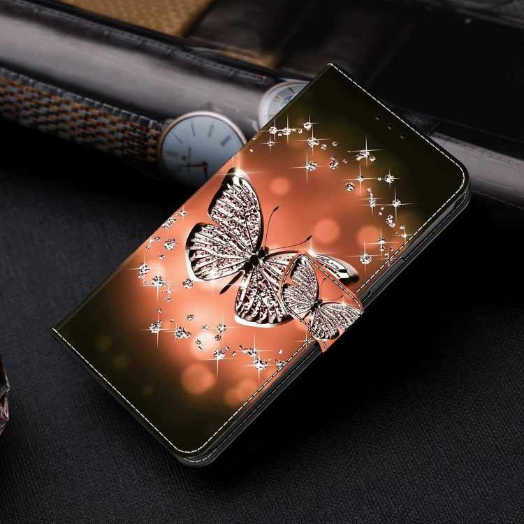 For Motorola Moto G34 Crystal 3D Shockproof Protective Leather Phone Case(Crystal Butterfly) - Motorola Cases by PMC TechLife | Online Shopping South Africa | PMC TechLife | Buy Now Pay Later Mobicred