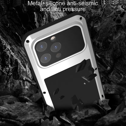 For iPhone 15 Pro Max LOVE MEI Metal Shockproof Life Waterproof Dustproof Phone Case(White) - iPhone 15 Pro Max Cases by LOVE MEI | Online Shopping South Africa | PMC Jewellery