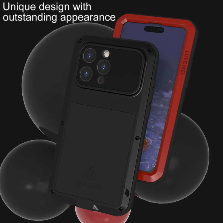 For iPhone 15 Pro Max LOVE MEI Metal Shockproof Life Waterproof Dustproof Phone Case(Yellow) - free shipping - PMC TechLife - Order now!