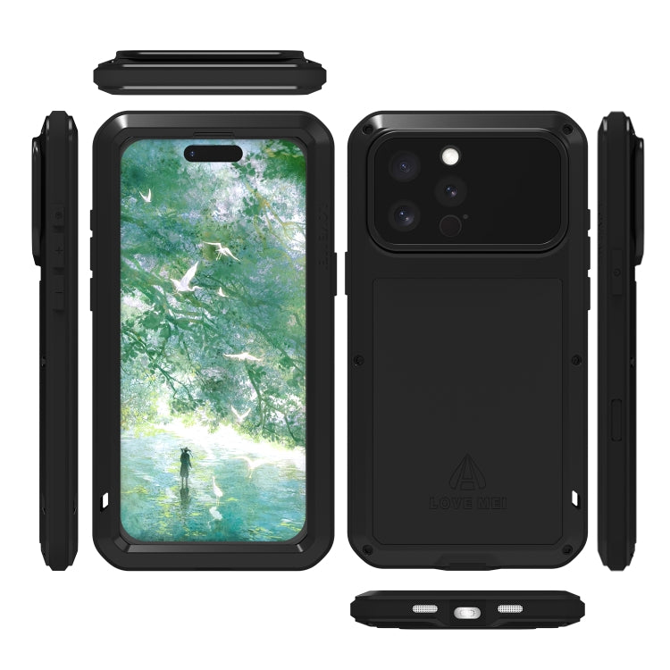 For iPhone 16 Pro Max LOVE MEI Metal Shockproof Life Waterproof Dustproof Phone Case(Yellow) - free shipping - PMC Jewellery - Order now!