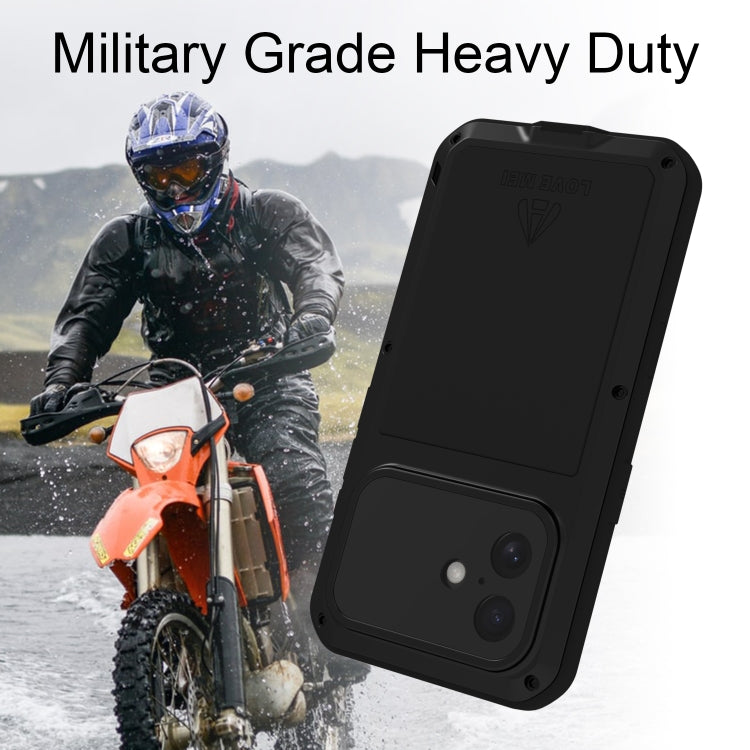 For iPhone 16 LOVE MEI Metal Shockproof Life Waterproof Dustproof Phone Case(Red) - free shipping - PMC Jewellery - Order now!