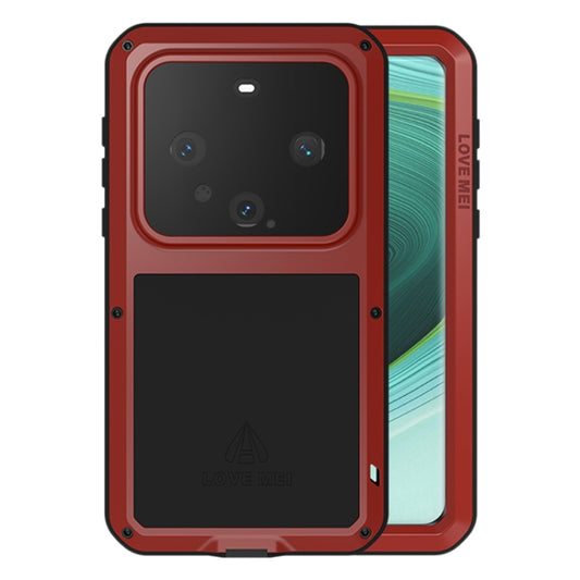 For Huawei Mate 60 Pro / 60 Pro+ LOVE MEI Metal Shockproof Life Waterproof Dustproof Phone Case(Red) - Huawei Cases by LOVE MEI | Online Shopping South Africa | PMC Jewellery