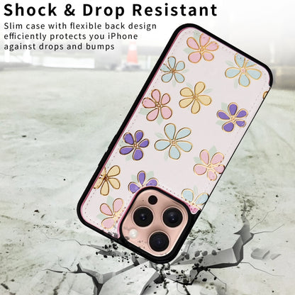 For iPhone 16 Pro Printed Double Buckle RFID Anti-theft Phone Case(Blossoming Flowers) - iPhone 16 Pro Cases by PMC Jewellery | Online Shopping South Africa | PMC Jewellery | Buy Now Pay Later Mobicred