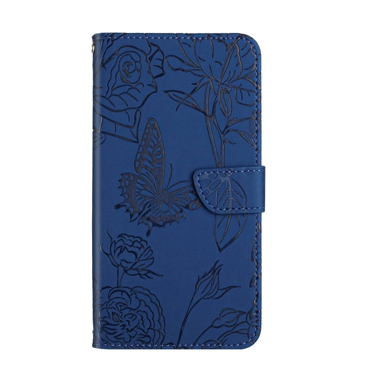 For Google Pixel 9 Skin Feel Butterfly Embossed Flip Leather Phone Case(Blue) - Google Cases by PMC Jewellery | Online Shopping South Africa | PMC Jewellery | Buy Now Pay Later Mobicred