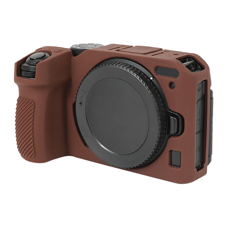 For Nikon Z 30 Soft Silicone Protective Case with Lens Cover(Coffee) - Protective Case by PMC TechLife | Online Shopping South Africa | PMC TechLife | Buy Now Pay Later Mobicred