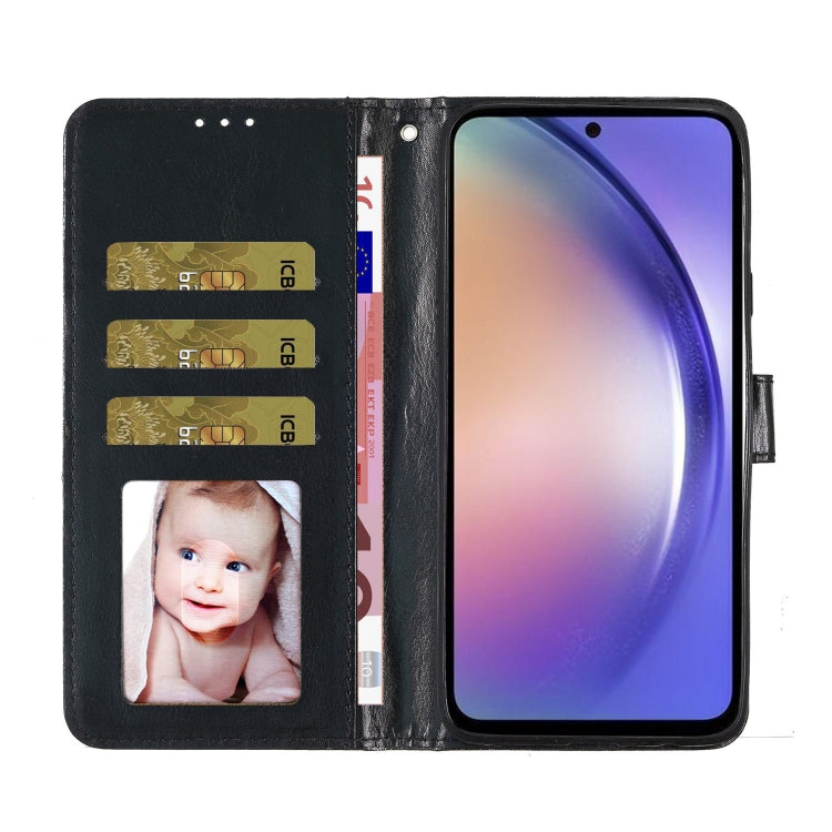 For OPPO A79 5G / A2 5G Glitter Powder Flip Leather Phone Case(Black) - OPPO Cases by PMC TechLife | Online Shopping South Africa | PMC TechLife | Buy Now Pay Later Mobicred