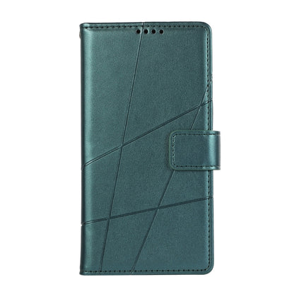 For Xiaomi Redmi Note 13 Pro 5G PU Genuine Leather Texture Embossed Line Phone Case(Green) - Note 13 Pro Cases by PMC Jewellery | Online Shopping South Africa | PMC Jewellery | Buy Now Pay Later Mobicred