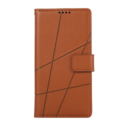 For Xiaomi Redmi Note 13 4G PU Genuine Leather Texture Embossed Line Phone Case(Brown) - Note 13 Cases by PMC Jewellery | Online Shopping South Africa | PMC Jewellery | Buy Now Pay Later Mobicred