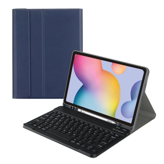 For Samsung Galaxy Tab S9 FE Square Cap Bluetooth Keyboard Leather Case with Pen Slot(Dark Blue) - Samsung Keyboard by PMC Jewellery | Online Shopping South Africa | PMC Jewellery