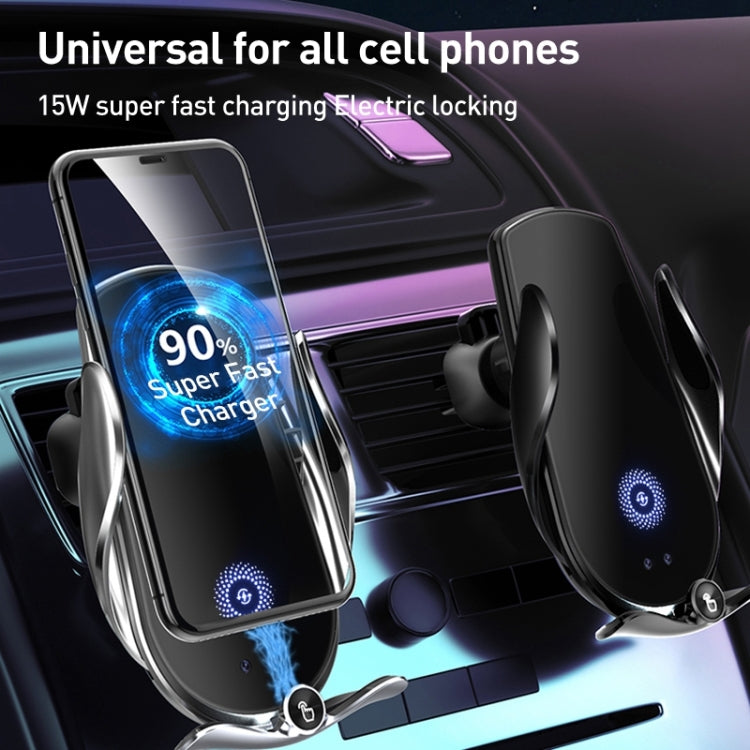 M2 Infrared lnduction Wireless Fast Charging Air Outlet Car Holder(Black) - Wireless Charger Holders by PMC TechLife | Online Shopping South Africa | PMC TechLife | Buy Now Pay Later Mobicred